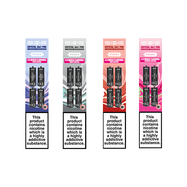 20mg SKE Crystal 4in1 2400 Replacement Pods 2400 PuffsVaping ProductsSKEVaperr Shop