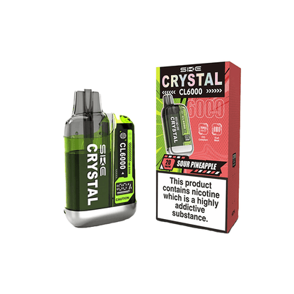 20mg SKE Crystal CL6000 Disposable Rechargeable Vape Kit 6000 PuffsVaping ProductsSKEVaperr Shop