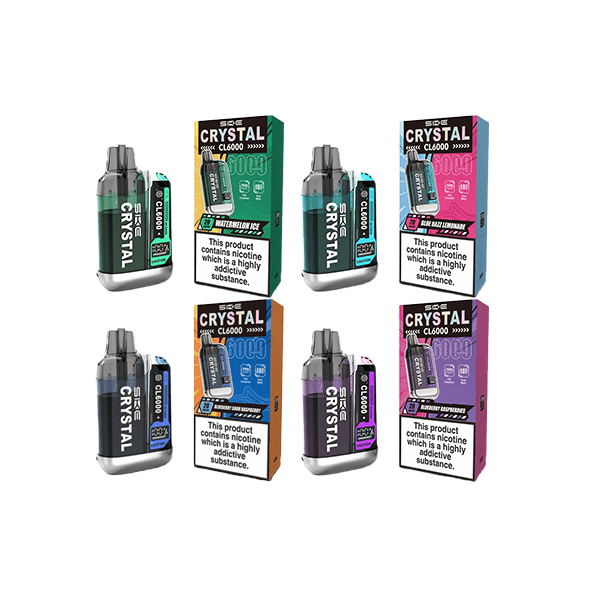 20mg SKE Crystal CL6000 Disposable Rechargeable Vape Kit 6000 PuffsVaping ProductsSKEVaperr Shop
