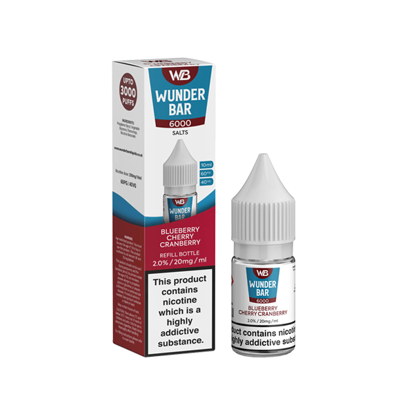 20mg Wunderbar 6000 Salts 10ml Nic Salts (60PG/40VG)Vaping ProductsWunderbarVaperr Shop