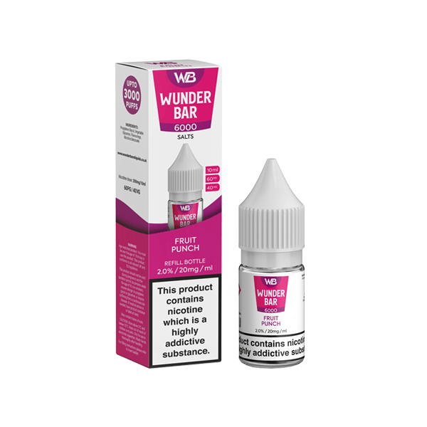 20mg Wunderbar 6000 Salts 10ml Nic Salts (60PG/40VG)Vaping ProductsWunderbarVaperr Shop