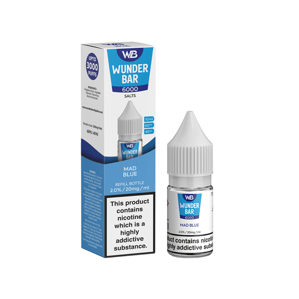 20mg Wunderbar 6000 Salts 10ml Nic Salts (60PG/40VG)Vaping ProductsWunderbarVaperr Shop