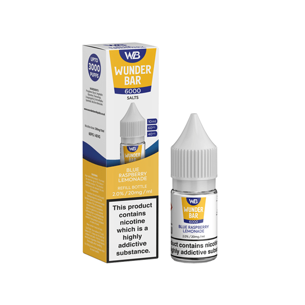 20mg Wunderbar 6000 Salts 10ml Nic Salts (60PG/40VG)Vaping ProductsWunderbarVaperr Shop
