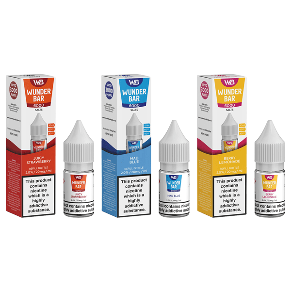 20mg Wunderbar 6000 Salts 10ml Nic Salts (60PG/40VG)Vaping ProductsWunderbarVaperr Shop