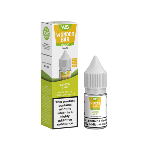 20mg Wunderbar 6000 Salts 10ml Nic Salts (60PG/40VG)Vaping ProductsWunderbarVaperr Shop