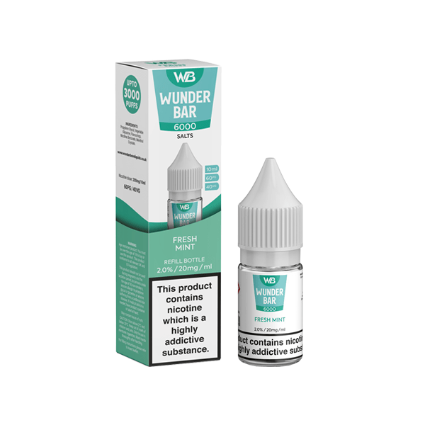 20mg Wunderbar 6000 Salts 10ml Nic Salts (60PG/40VG)Vaping ProductsWunderbarVaperr Shop