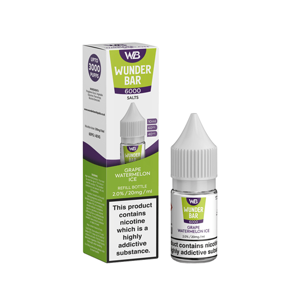 20mg Wunderbar 6000 Salts 10ml Nic Salts (60PG/40VG)Vaping ProductsWunderbarVaperr Shop