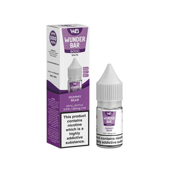20mg Wunderbar 6000 Salts 10ml Nic Salts (60PG/40VG)Vaping ProductsWunderbarVaperr Shop
