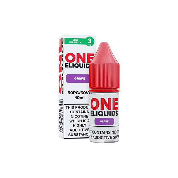 3mg One E - Liquids Flavoured Nicotine E - Liquid 10ml (50VG/50PG)Vaping ProductsOne EliquidsVaperr Shop