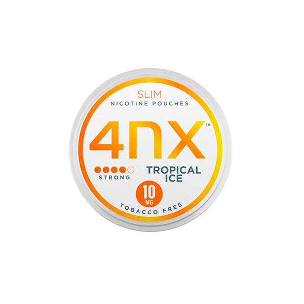 4NX 10mg Tropical Ice Slim Nicotine Pouches 20 PouchesSmoking Products4NXVaperr Shop