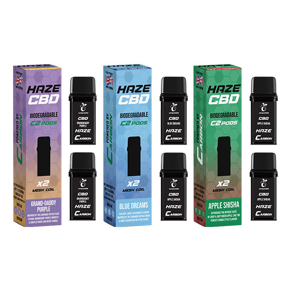 500mg Haze CBD C2 Pods - 800 puffsCBD ProductsHazeVaperr Shop