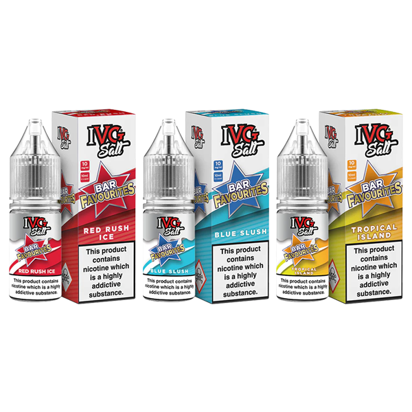 20mg IVG Bar Favourites 10ml Nic Salts (50VG/50PG)