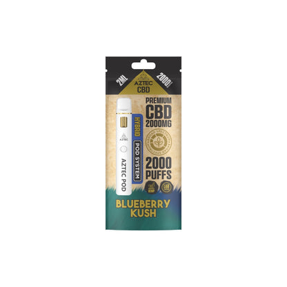 Aztec CBD 2000mg Broad Spectrum Starter Pro Pod Vape Kit 2000 Puffs