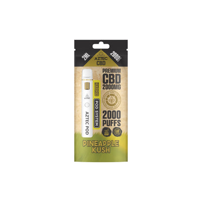 Aztec CBD 2000mg Broad Spectrum Starter Pro Pod Vape Kit 2000 Puffs