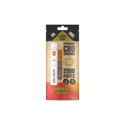 Aztec CBD 2000mg Broad Spectrum Starter Pro Pod Vape Kit 2000 Puffs