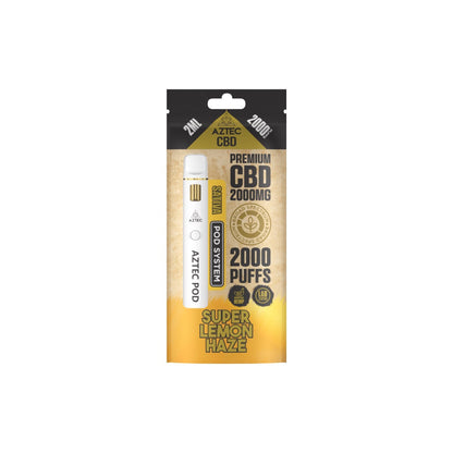 Aztec CBD 2000mg Broad Spectrum Starter Pro Pod Vape Kit 2000 Puffs