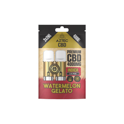 Aztec CBD 4000mg Broad Spectrum CBD Pods 2ml 4000 Puffs - 2 Pcs