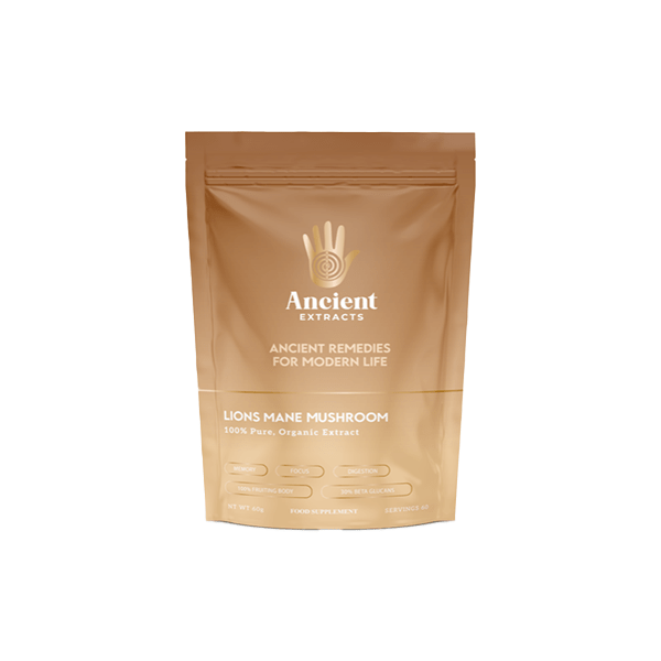Ancient Extracts Organic Lions Mane Powder - 60gNootropics & SupplementsAncient ExtractsVaperr Shop