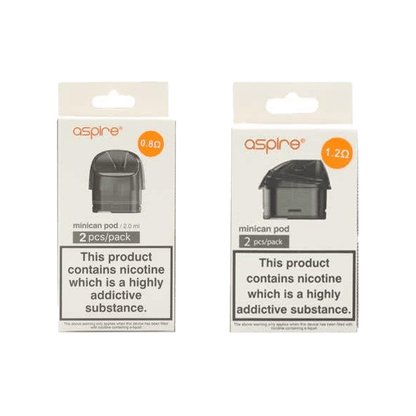 Aspire Minican Replacement Pods Two Pack 2ml (0.8Ohm/1.2Ohm)Vaping ProductsAspireVaperr Shop