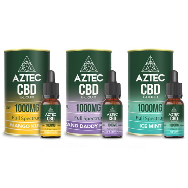 Aztec CBD 1000mg CBD Vaping Liquid 10ml (50PG/50VG)CBD ProductsAztec CBDVaperr Shop