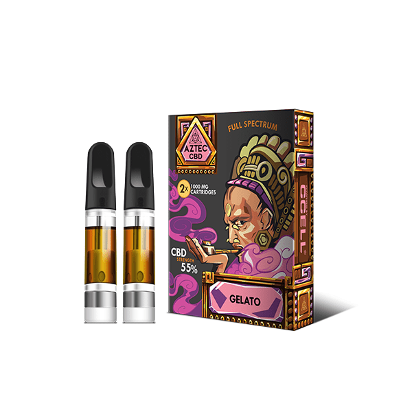 Aztec CBD 2 x 1000mg Cartridge Kit - 1mlCBD ProductsAztec CBDVaperr Shop