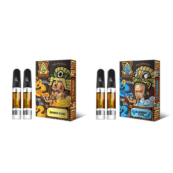 Aztec CBD 2 x 1000mg Cartridge Kit - 1mlCBD ProductsAztec CBDVaperr Shop