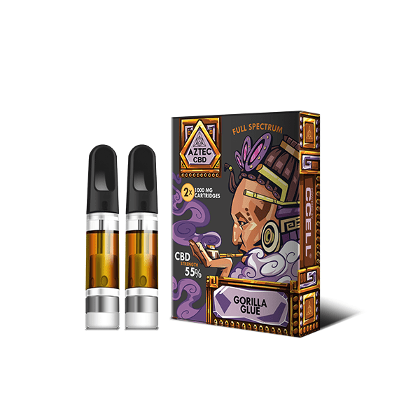 Aztec CBD 2 x 1000mg Cartridge Kit - 1mlCBD ProductsAztec CBDVaperr Shop