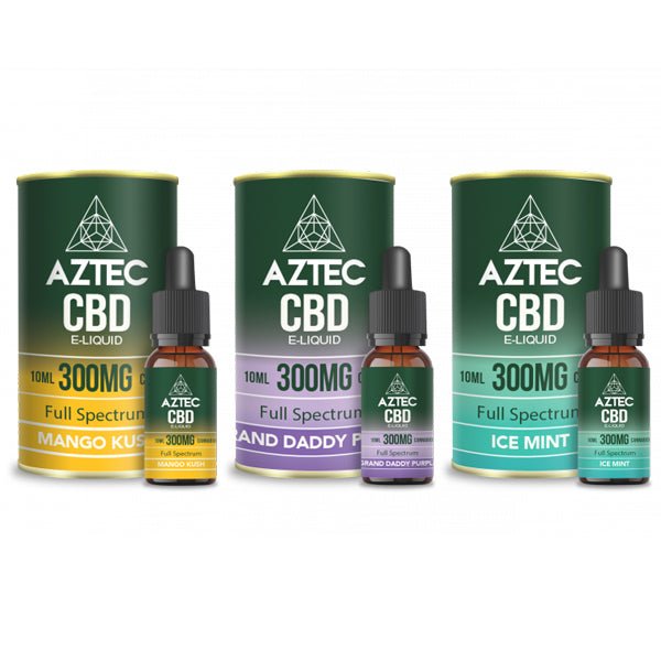Aztec CBD 300mg CBD Vaping Liquid 10ml (50PG/50VG)CBD ProductsAztec CBDVaperr Shop