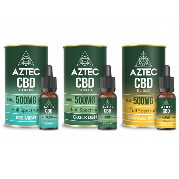 Aztec CBD 500mg CBD Vaping Liquid 10ml (50PG/50VG)CBD ProductsAztec CBDVaperr Shop