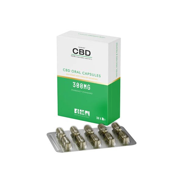 CBD by British Cannabis 300mg CBD 100% Cannabis Oral Capsules - 30 CapsCBD ProductsCBD By British CannabisVaperr Shop