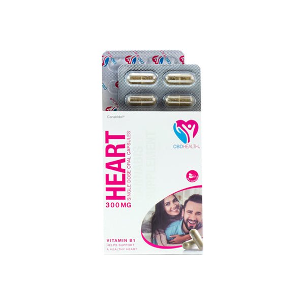 CBD by British Cannabis 300mg CBD Oral Capsules 30 Caps - HeartCBD ProductsCBD By British CannabisVaperrShop