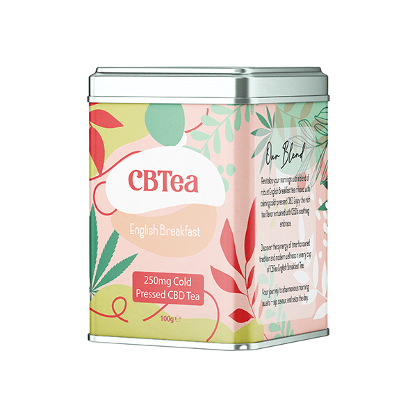CBTea 250mg Cold Pressed Full Spectrum CBD English Breakfast Tea - 100gCBD ProductsCBTeaVaperr Shop