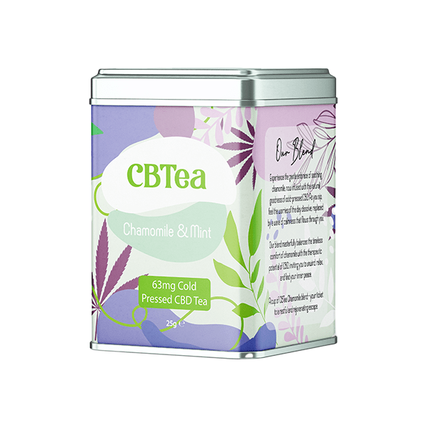 CBTea 63mg Cold Pressed Full Spectrum CBD Chamomile & Mint - 25gCBD ProductsCBTeaVaperr Shop