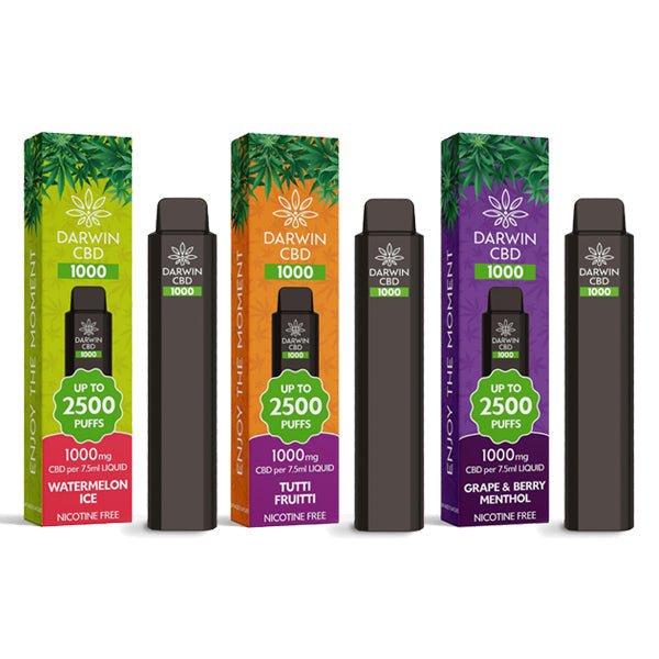 Darwin CBD 1000 Disposable Vape Device 2500 PuffsCBD ProductsDarwinVaperr Shop