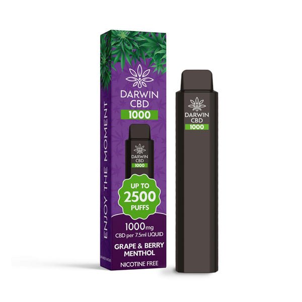 Darwin CBD 1000 Disposable Vape Device 2500 PuffsCBD ProductsDarwinVaperr Shop