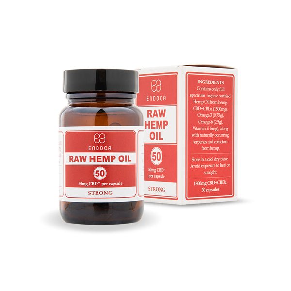 Endoca 1500mg CBD+CBDa Capsules Raw Hemp Oil - 30 CapsCBD ProductsEndocaVaperr Shop