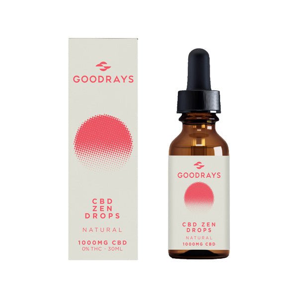 Goodrays 1000mg CBD Natural Zen Drops - 30mlCBD ProductsGoodraysVaperr Shop