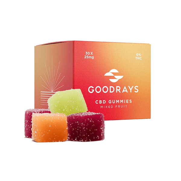 Goodrays 750mg CBD Mixed Fruit Gummies - 30 PiecesCBD ProductsGoodraysVaperr Shop