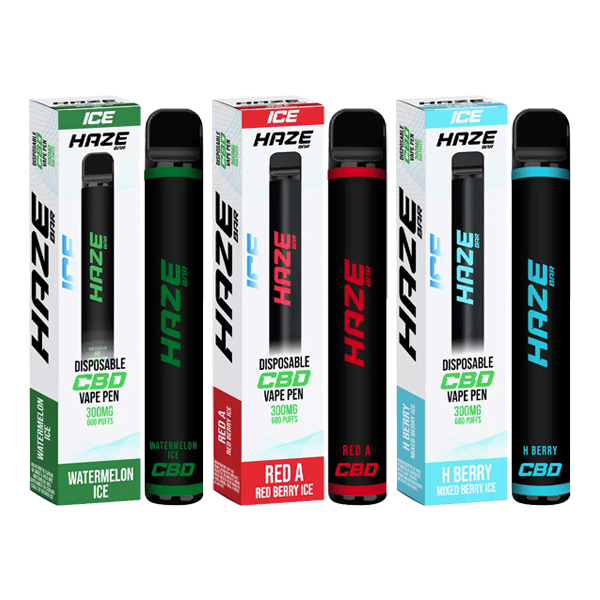 Haze Bar Ice 300mg CBD Disposable Vape Device 600 PuffsCBD ProductsHazeVaperr Shop