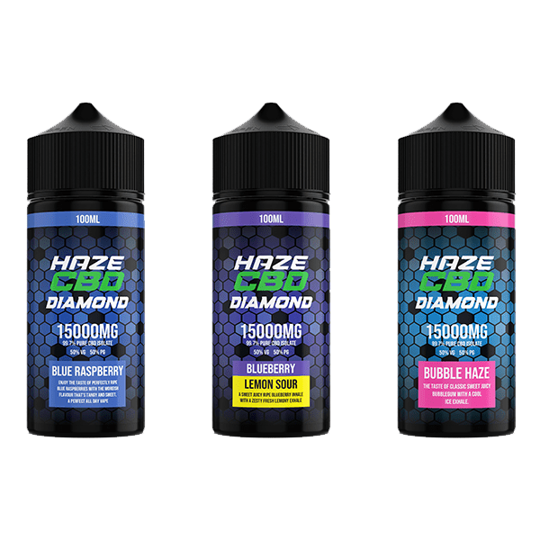 Haze CBD Diamond 15000mg CBD E - Liquid 100mlCBD ProductsHazeVaperr Shop