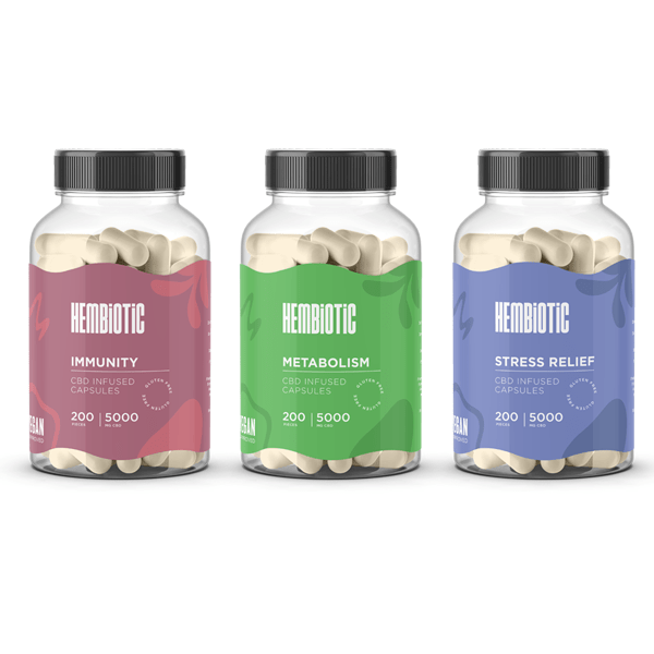 Hembiotic 5000mg Bulk Functional CBD Capsules - 200 CapsCBD ProductsHembioticVaperr Shop