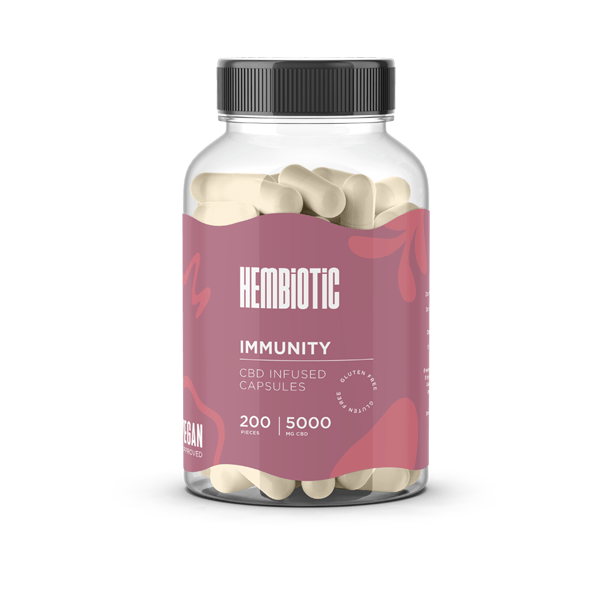 Hembiotic 5000mg Bulk Functional CBD Capsules - 200 CapsCBD ProductsHembioticVaperr Shop