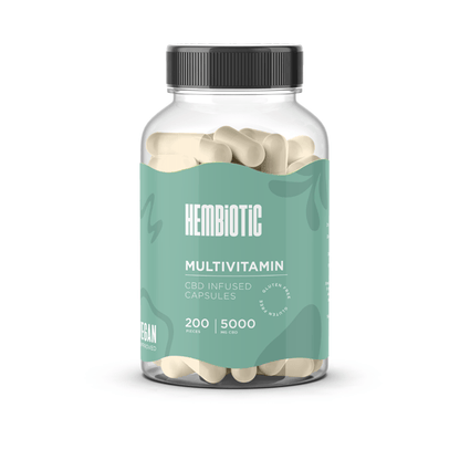 Hembiotic 5000mg Bulk Functional CBD Capsules - 200 CapsCBD ProductsHembioticVaperr Shop