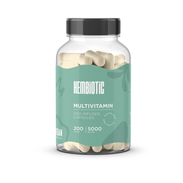 Hembiotic 5000mg Bulk Functional CBD Capsules - 200 CapsCBD ProductsHembioticVaperr Shop