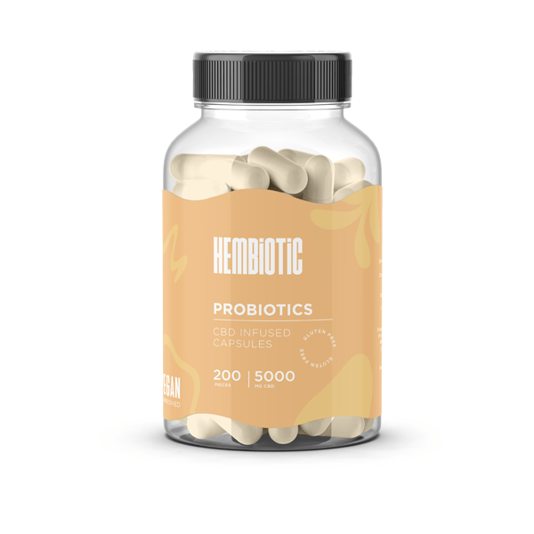 Hembiotic 5000mg Bulk Functional CBD Capsules - 200 CapsCBD ProductsHembioticVaperr Shop
