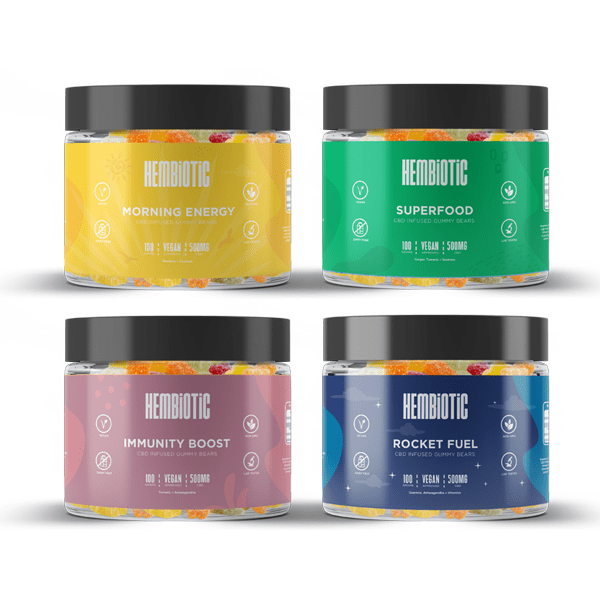 Hembiotic 500mg Functional CBD Gummy Bears - 100gCBD ProductsHembioticVaperr Shop