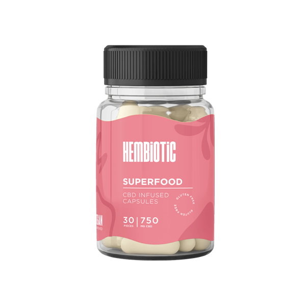 Hembiotic 750mg Functional CBD Capsules - 30 CapsCBD ProductsHembioticVaperr Shop