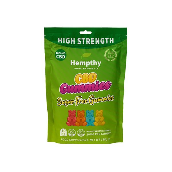 Hempthy 1000mg CBD Sugar Free Gummies - 50 PiecesCBD ProductsHempthyVaperr Shop
