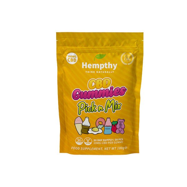 Hempthy 300mg CBD Gummies 30 Ct PouchCBD ProductsHempthyVaperr Shop