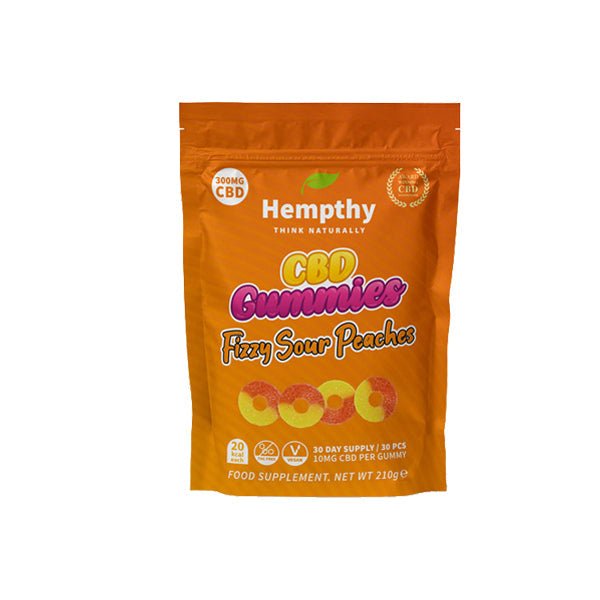 Hempthy 300mg CBD Gummies 30 Ct PouchCBD ProductsHempthyVaperr Shop